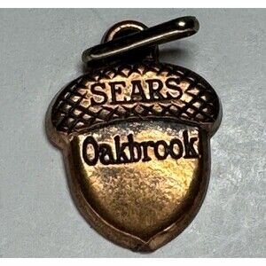 VTG Sears Oakbrook Copper Metal Replacement Zipper Pull Follower Charm